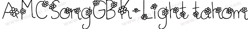 AMCSongGBK-Light tahoma Regular字体转换
